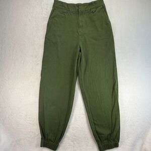 I.AM.GIA Olive Green Joggers Pants Elastic Waist Casual Comfy‎ Size L-flaw